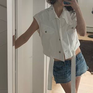 NWT white IRO jean vest jacket